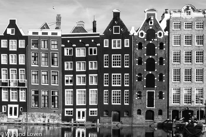 Infrarood fotografie van Amsterdams huizen