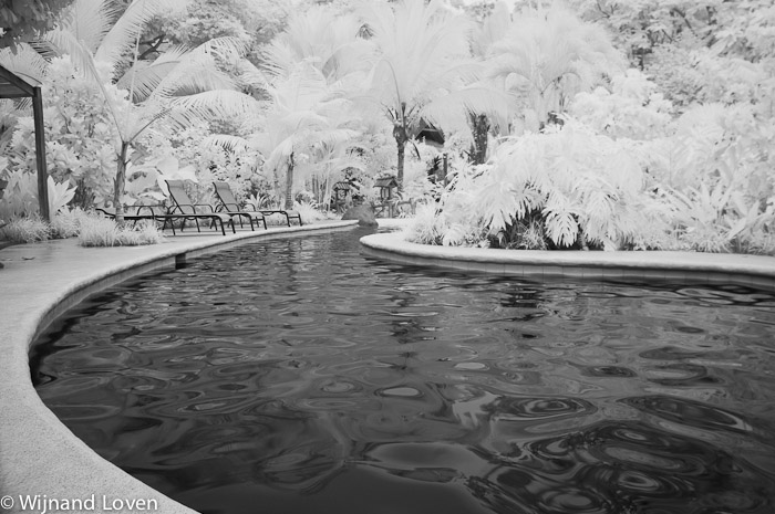 Tropisch zwembad - infrarood opname