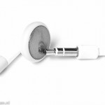 Apple oortelefoon voor het luisteren naar podcasts